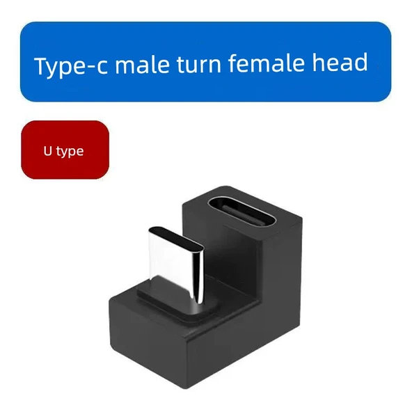 Type-C Erkek - Dişi Adaptör - U Şekilli