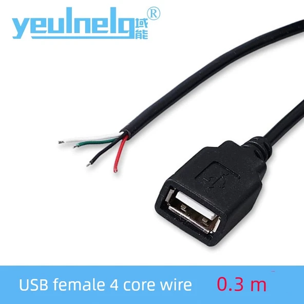 USB Dişi Uzatma Kablosu - 4 Çekirdek - 0.3 Metre
