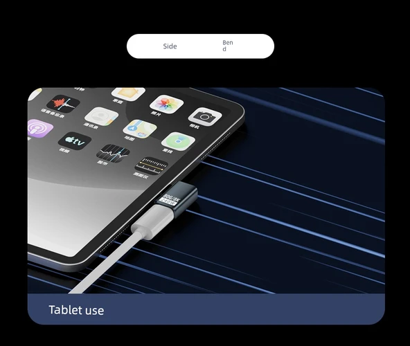 USB4.0 Type-C Adaptör - Beyaz Orta Bükümlü PD240W 80Gbps 8K - 10