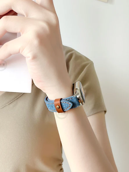 Xiaomi Mi Band 9/NFC Zımbalı Kot Kordon ve Nötr Şeffaf Kılıf - Parlak Siyah (2 Film) - 2