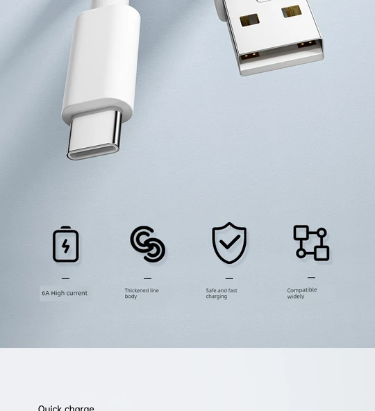Vivo 120W Hızlı Şarj USB Type-C Data Kablosu - 1.0 Metre (1 Alana 1 Bedava) - 5