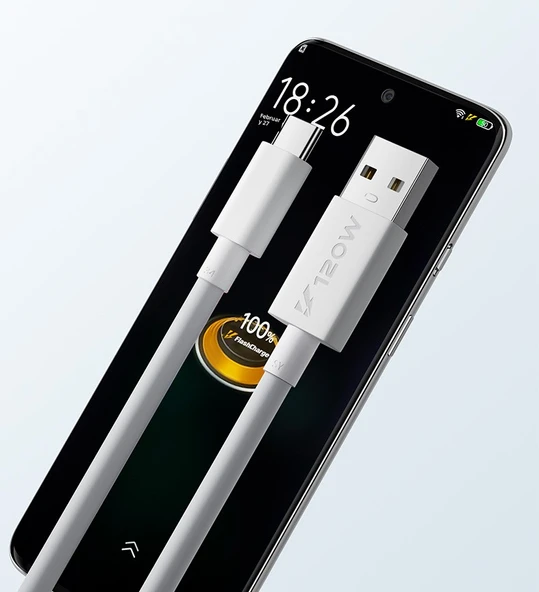Vivo Çift Motor Hızlı Şarj USB Type-C Data Kablosu - 1.0 Metre - 7
