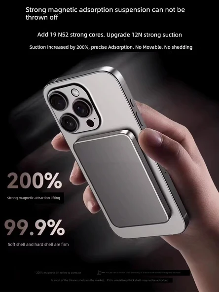 Manyetik Kablosuz Powerbank - 10000mAh - Koyu Gece Moru 5000mAh - 2