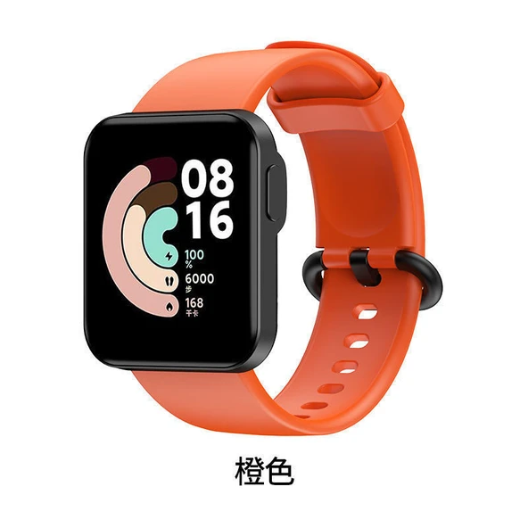 Redmi/Lite/Value Edition Uyumlu Xiaomi Mi Watch Turuncu Silikon Kordon