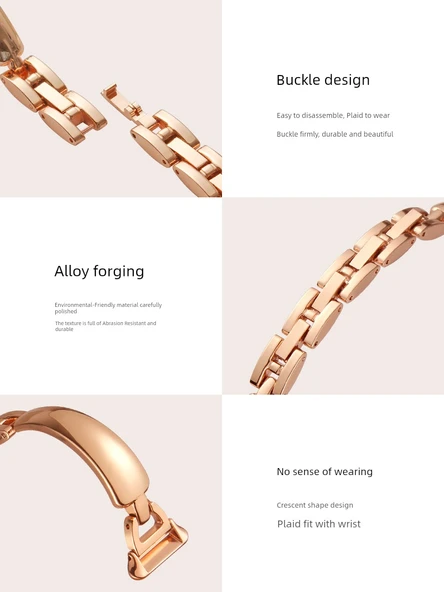 Huawei Bileklik 10/10nfc Uyumlu Ay Yüzü Desenli Altın Akıllı Bileklik Kayışı - Resim 6