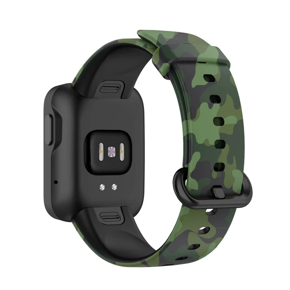 Redmi/Lite/Value Edition Uyumlu Xiaomi Mi Watch Kamuflaj Yeşil Kordon