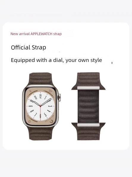 Apple Watch S10 46mm Sarı Kanvas Kordon - 6