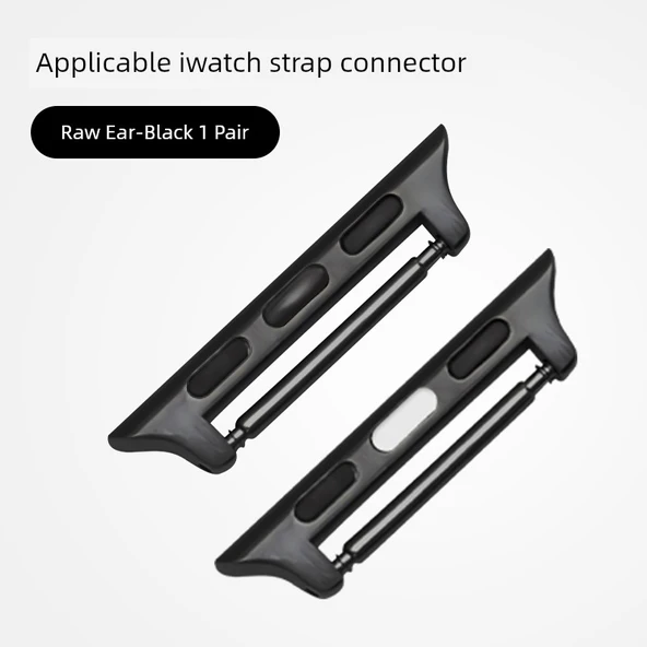 Paslanmaz Çelik Apple Watch Kordonu 38mm/40mm/41mm - Siyah (Ham Kulaklı)