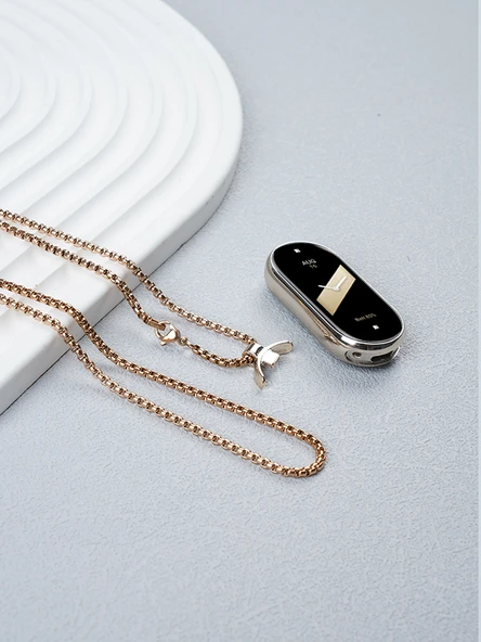 Xiaomi Mi Band 7 Uyumlu Kolye Askısı - Siyah - Çift Delikli + 2 Film - 6