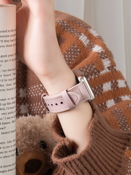 Xiaomi Bracelet 8Pro Gümüş Konnektörlü Kayış - Pirinç Beyazı ve Pembe - 3