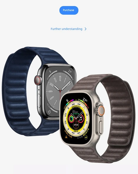 Apple Watch S10 46mm Sarı Kanvas Kordon - 8