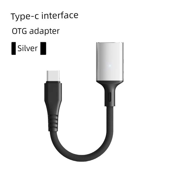 Gümüş Type-C - USB OTG Adaptör