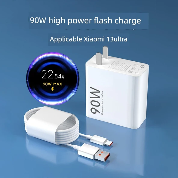 Redmi Turbo 3 için 90W Turbo Şarj Aleti - 90W Hızlı Şarj Başlığı + 2 Metre Kablo [2] - 4