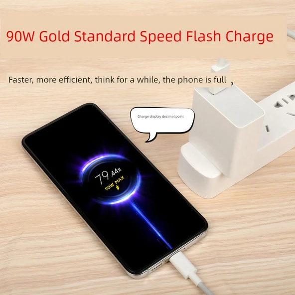 Redmi Turbo 3 için 90W Turbo Şarj Aleti - 90W Hızlı Şarj Başlığı + 2 Metre Kablo [2] - 2
