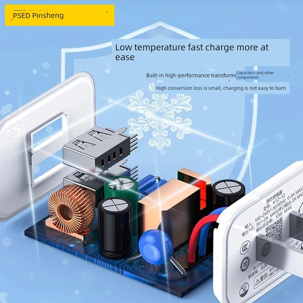 Mor Tek Portlu 30W GaN Mini Katlanabilir Şarj Aleti - 3