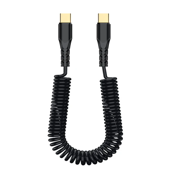 Type C - Apple PD Stereo Dirsek - Düz Yaylı Hızlı Şarj Kablosu - Uzun - 6