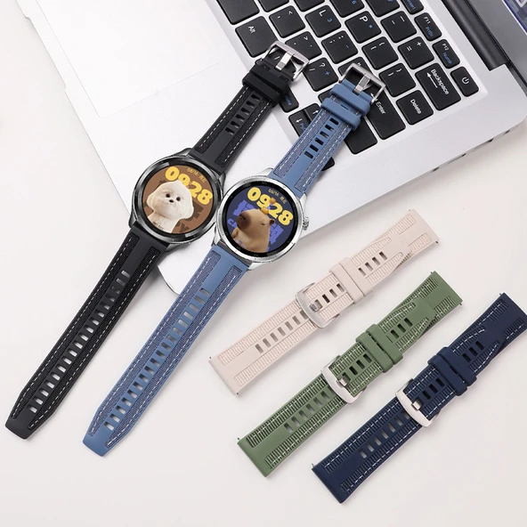 Xiaomi Watch2/2Pro Uyumlu Ladin Yeşili Kompozit Örgü Kordon - 5