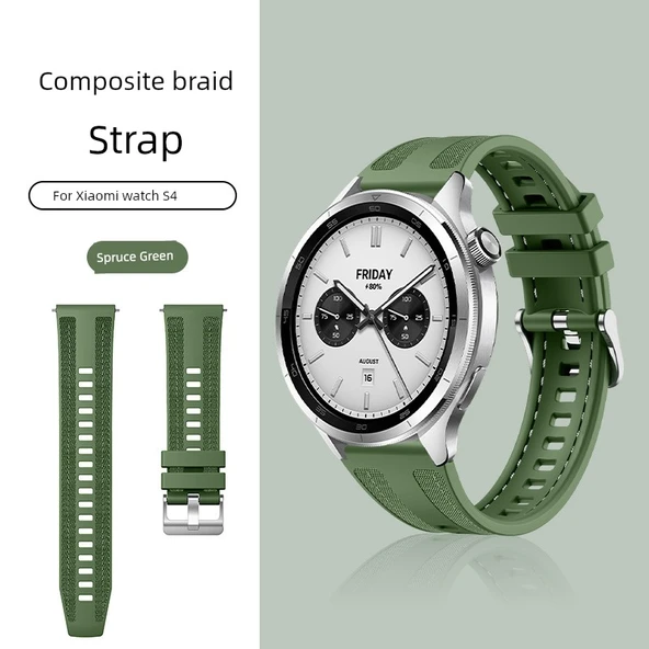 Xiaomi Watch2/2Pro Uyumlu Ladin Yeşili Kompozit Örgü Kordon