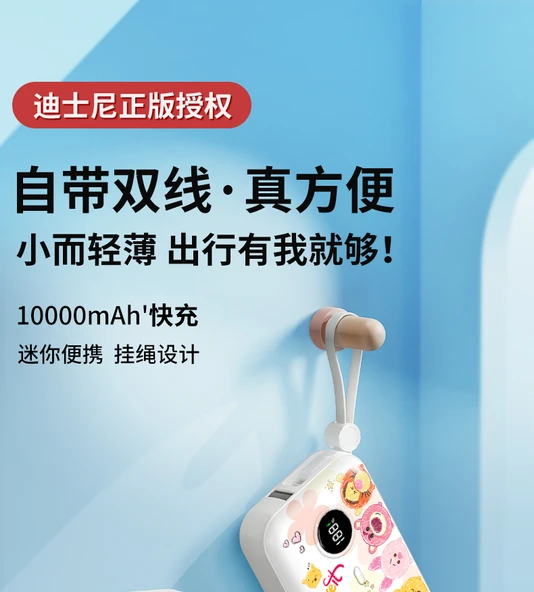 10000mAh Powerbank - Mutlu Mickey Süper Hızlı Şarj Disney Ortak - 6