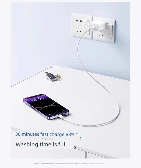 Apple 8-14 PD30W Hızlı Şarj Kablosu 1.5m (Biri Alana Bir Bedava) - 7