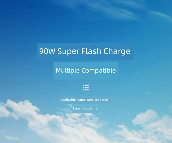 Redmi Turbo 3 için 90W Turbo Şarj Aleti - 90W Hızlı Şarj Başlığı + 2 Metre Kablo [2] - 5