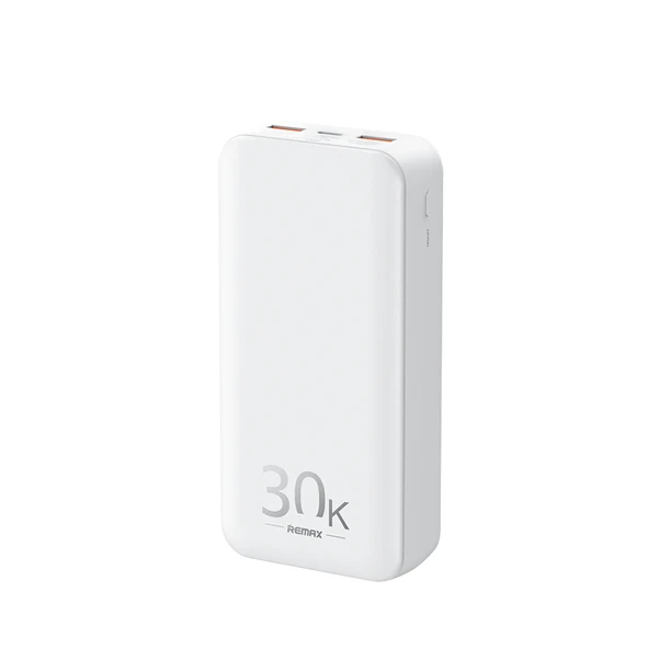 30000mAh Powerbank - Beyaz [12W Yavaş Şarj, Çift Giriş Çift Çıkış]