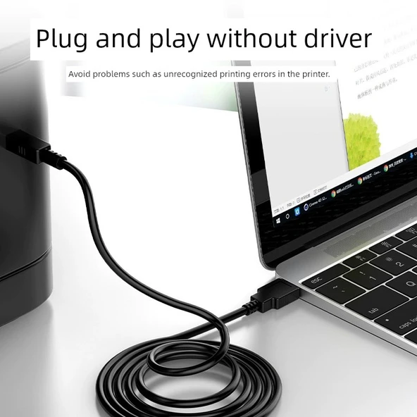 USB Type-C Yazıcı Kablosu - 2 Metre - 3
