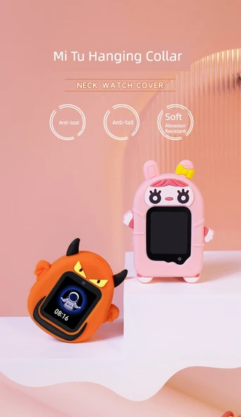 Xiaomi Mi Tu 5C/6C Saat Kolyesi - Pembe Mi Tu + 2 Kordon - 8