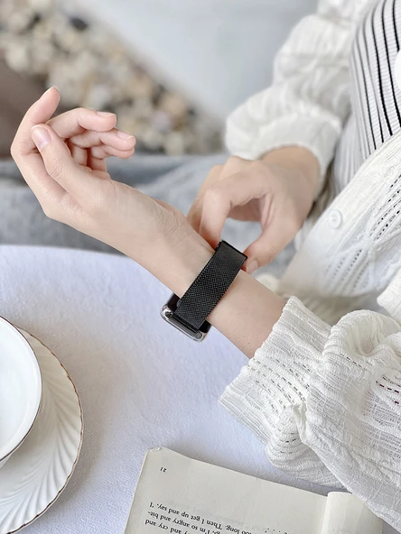 Xiaomi Bileklik 8/9 Pro Uyumlu Milanese Mei Kin Kordon - 6