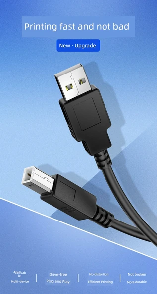 USB Type-C Yazıcı Kablosu - 2 Metre - 6