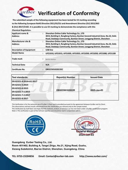 PLC Programlama USB Kablosu - 3m - Kare Data Hattı - Çift Manyetik Halka - Üst Düzey - 7
