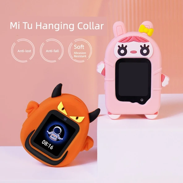 Xiaomi Mi Tu 5C/6C Saat Kolyesi - Pembe Mi Tu + 2 Kordon - 6