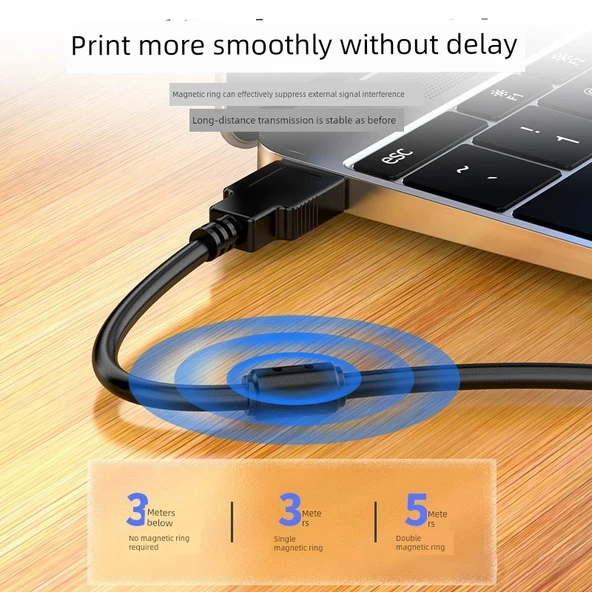 USB Type-C Yazıcı Kablosu - 2 Metre - 4