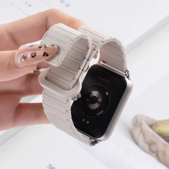 Xiaomi Bracelet 9Pro Yıldız Işığı Turuncu Silikon Manyetik Kordon - 3