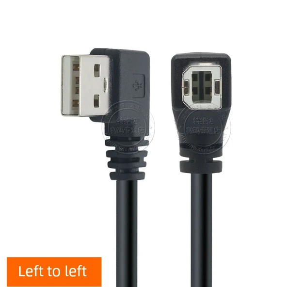 1m Yazıcı Data Kablosu - [Sol-Sol] 2628AWG Çekirdekli + Çift Katmanlı Korumalı + Topraklı