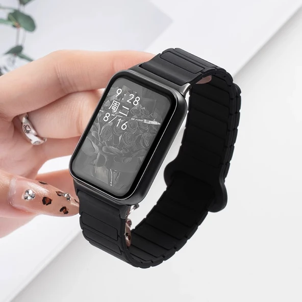 Redmi Watch 5/4 Siyah Silikon Manyetik Kordon