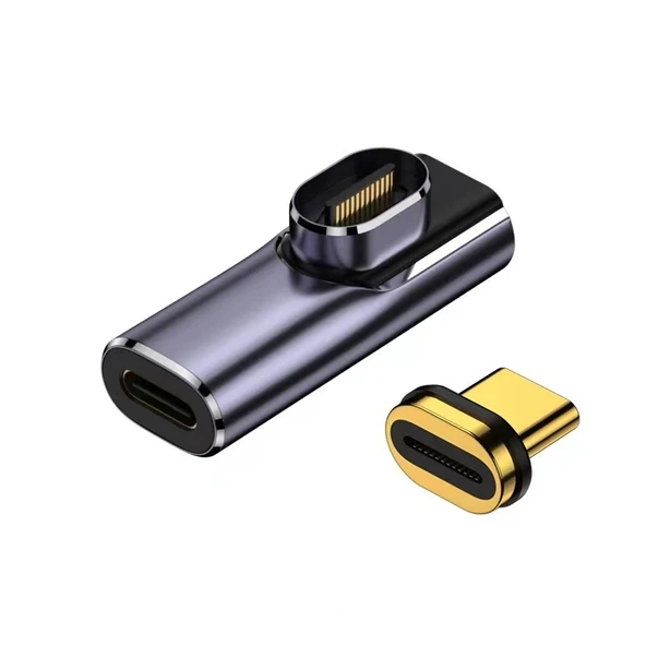 160W Manyetik Type-C Adaptör - Adaptör + Manyetik Başlık, Düz Yan Lambalı - 5
