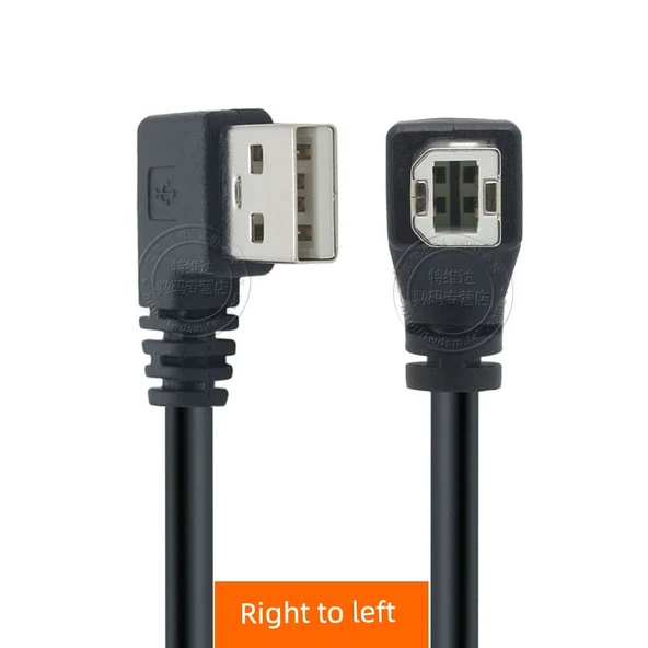 0.5m Yazıcı Data Kablosu - [A Sağ-B Sol] 2628AWG Çekirdekli + Çift Katmanlı Korumalı + Topraklı