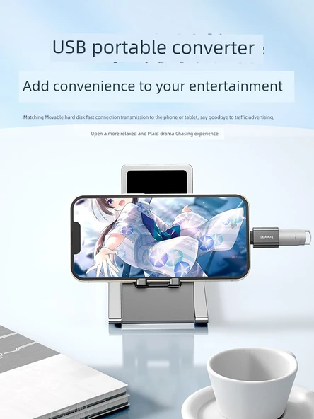 Type-C - Micro USB OTG Adaptör - Mavi - 6