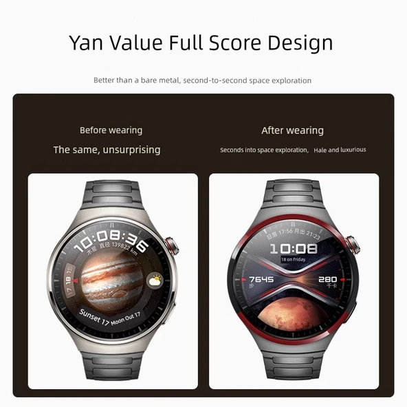 Huawei Watch4 Pro Uyumlu Uzay Keşfi Temalı Hidrojel Film Ekran Koruyucu - Mavi Dünya - 3