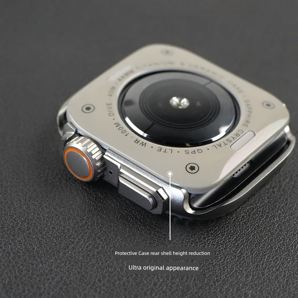 Apple Watch 44mm S6/5/4/SE Siyah Kasa + 2 Ekran Koruyucu Film - 6
