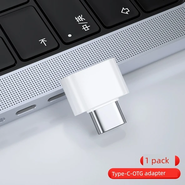Type-C USB 2.0 OTG Adaptör - Beyaz (1 Adet)