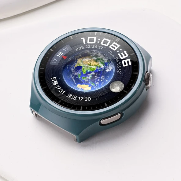 Huawei Watch4 Pro Uyumlu Çam İğnesi Yeşili Kesim Su Geçirmez Film Ekran Koruyucu - Mavi Dünya