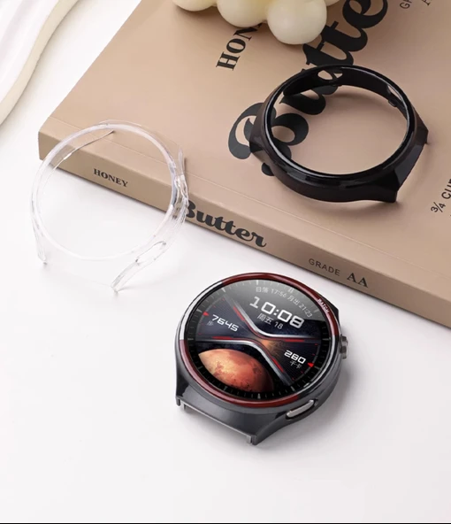 Huawei Watch4 Pro Uyumlu Siyah Kesim Su Geçirmez Film Ekran Koruyucu - Mavi Dünya - 10