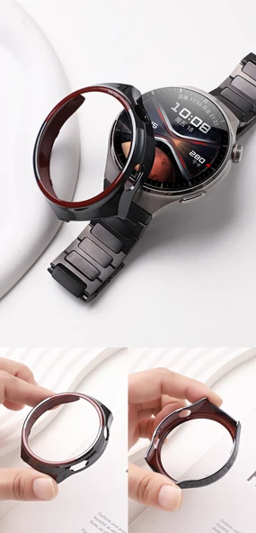 Huawei Watch4 Pro Uyumlu Siyah Kesim Su Geçirmez Film Ekran Koruyucu - Mavi Dünya - 8