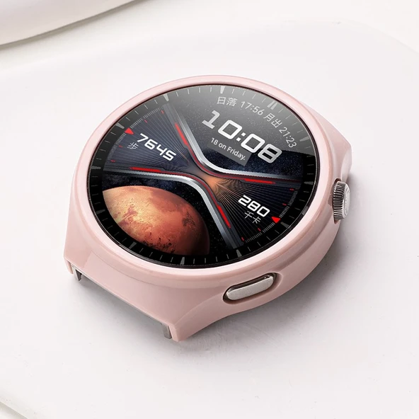Huawei Watch4 Pro Uyumlu Kiraz Çiçeği Kesim Jel Film Ekran Koruyucu - Mavi Dünya