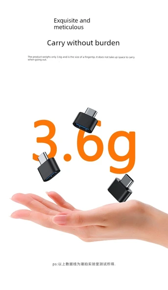 Type-C USB 2.0 OTG Adaptör - Beyaz (1 Adet) - 5