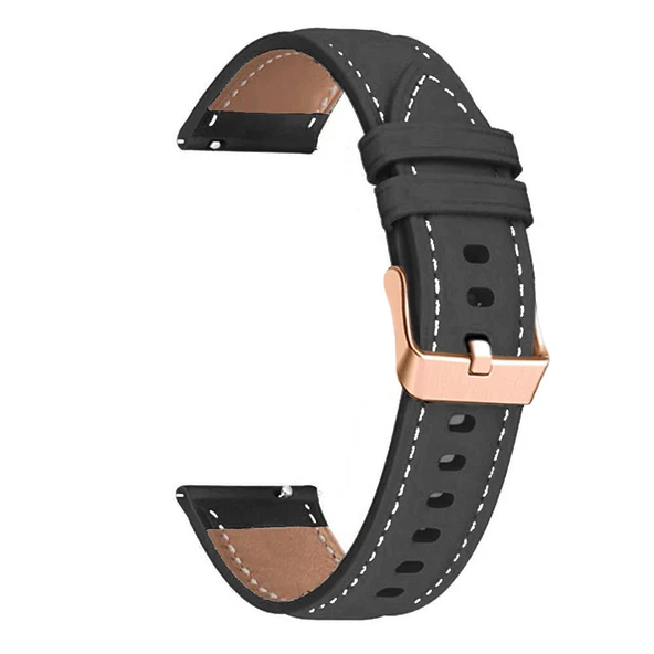 Garmin Venu 2s Siyah Deri Kordon - Rose Gold Tokalı