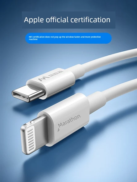 1.8m Apple MFi Sertifikalı PD Hızlı Şarj Lightning Kablosu - 2