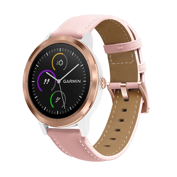 Garmin Venu 2s Siyah Deri Kordon - Rose Gold Tokalı - 2